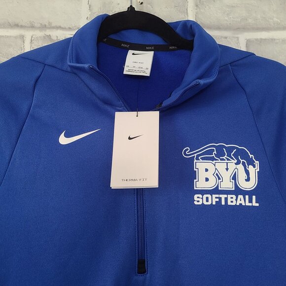 Nike BYU Softball Pullover Jacket Mens Long Sleeve XS Collegiate Athletics NEW - Picture 2 of 8